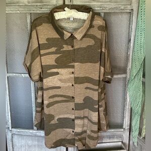 LuLaRoe Charlie style button down top